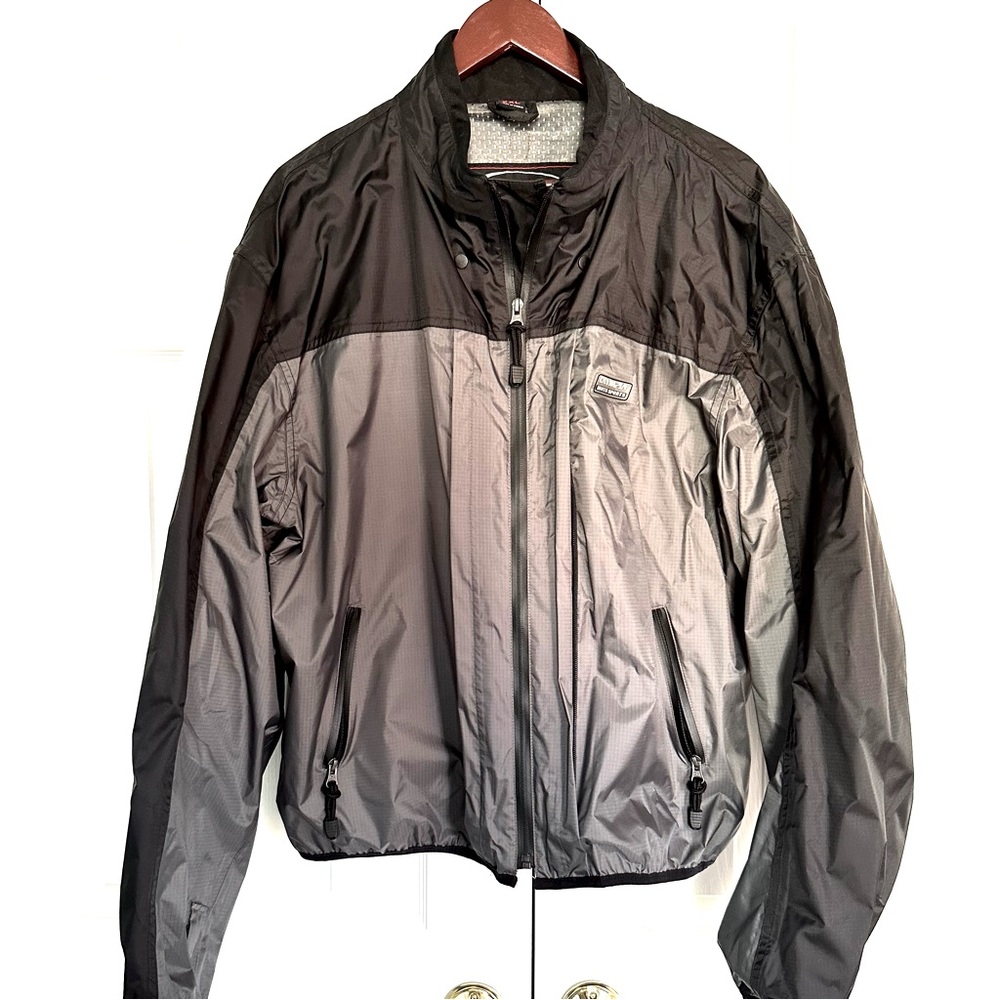 Olympia Moto Sport Lightweight Jacket,Excellent Condition,Black & Gray Zip, 2XL
